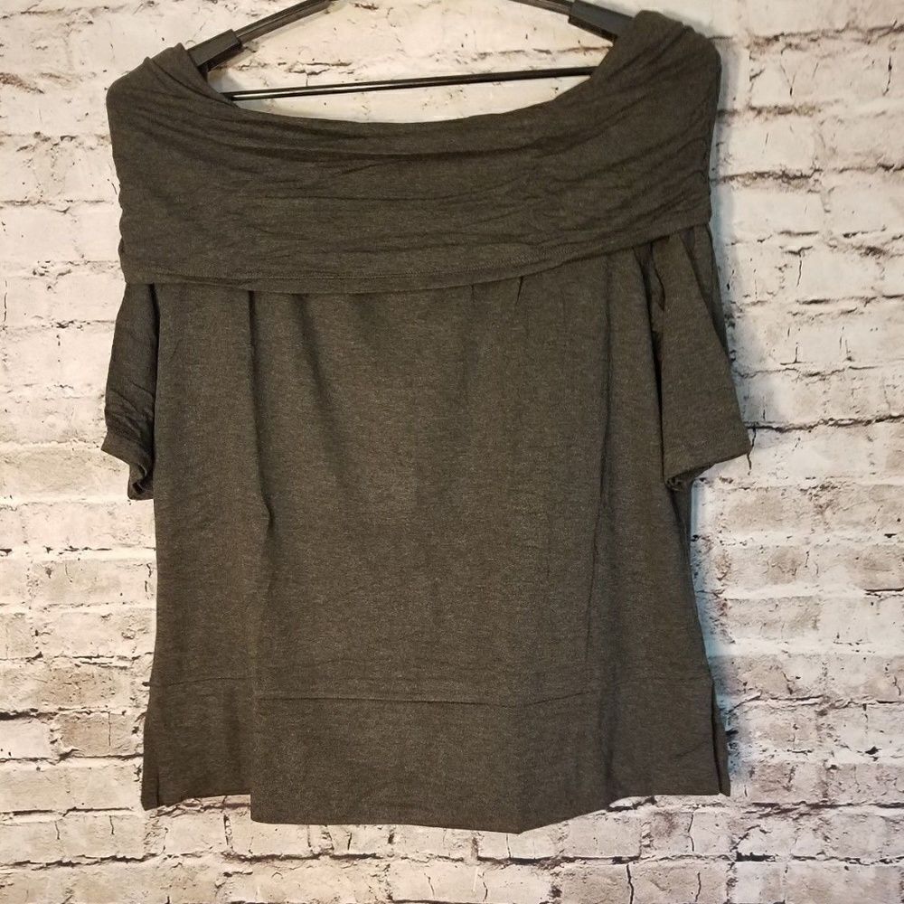 NWT Lou & Grey Loft Shirt Charcoal Gray